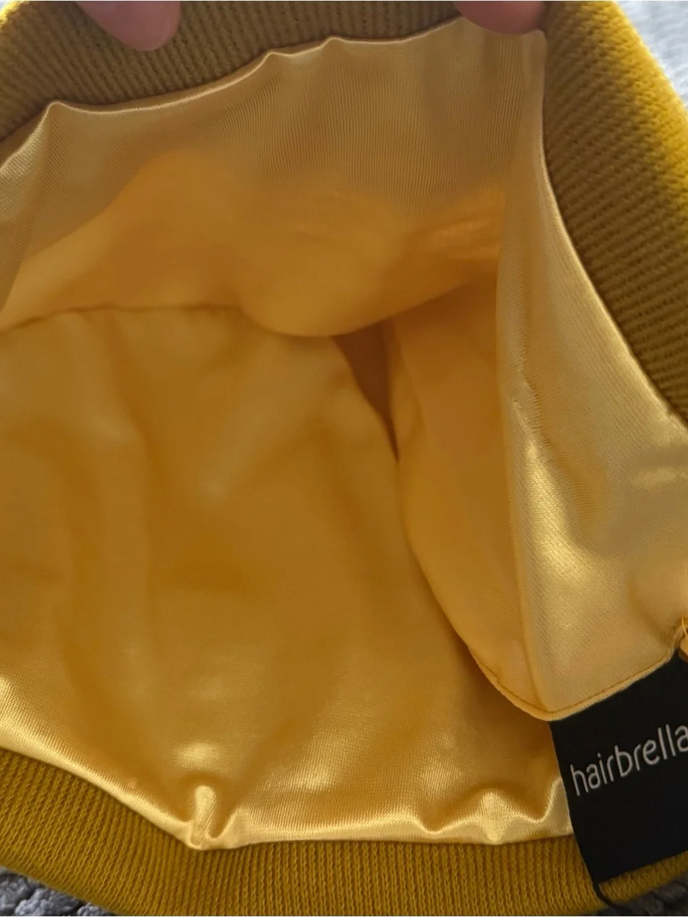 Hairbrella Mustard Yellow Fold-Over Beanie